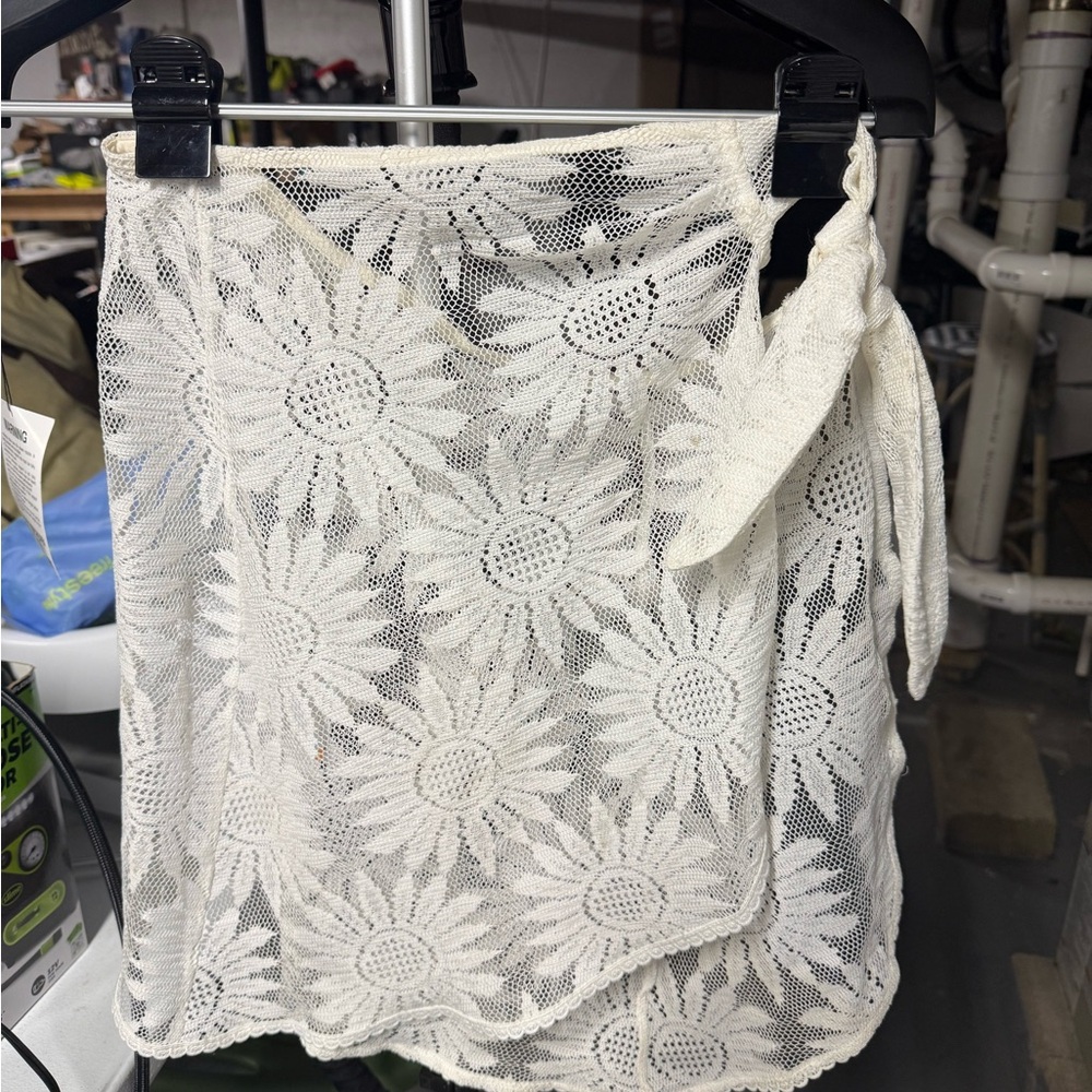 Floral Lace Wrap Skirt